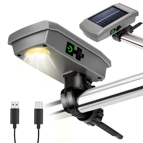 Solar-Grillleuchte für Blackstone Grillplatte & Weber Grill, USB-C-Solar, wiederaufladbar, 360° drehbar, automatisches Ein-/Aus-Grilllicht für Blackstone Grillzubehör, perfektes Grillgeschenk für