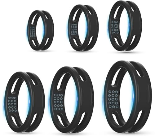 BDSMYEE Penisringe Pleasure Ring Set 6 Cockringe Dehnbar Extrem Silikon Eichelring Hodenringe,für Eine Härtere und Längere Erektion,Erotisches Sexspielzeug für Paare Passend für Jede Größe