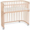 babybay Boxspring XXL Beistellbett, Natur unbehandelt, mit Matratze, Gitter und Rollen