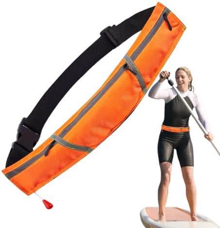 Cintura di galleggiamento per donna, cinghia di salvataggio a galleggiabilità, 150 N, per taglia, salvagente autogonfiante, riflettente, sicurezza piscina e tavola da paddle