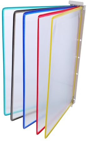 QUMIIRITY Wand-Aktenhalter A4 5-Seitiger Flip-Dokumentenständer Zeitschriften-Wanddisplay Wand-Organizer Für Büro Klassenzimmer Und Öffentliche Räume