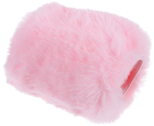 HOOTNEE Windschutz für Mikrofone MK4 MK8, rosa Mikrofonschutz aus künstlichem Plüsch, inkl. Popfilter, schützt bei Freiluftaufnahmen vor Wind und Speichel