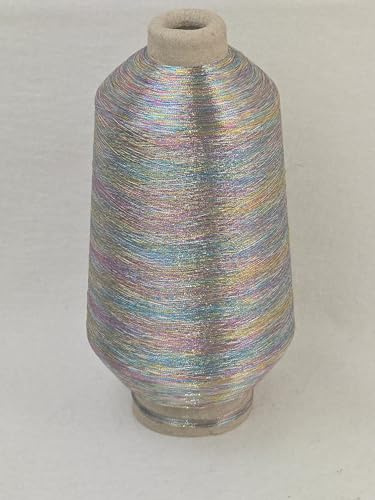 1 Spule 250 g Stickgarn GP 42,00 EUR/kg multicolor Nm 38 Rundgarn Lurexgarn reßfest auf der Kone