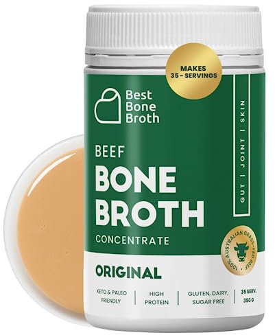 Beef Bone Broth Concentrate | Help Improve Joints, Skin, & Gut | Liquid Collagen Amino Acids | Keto, High Protein, Gluten Free | Made from Grass-Fed Beef - 35 Servings / 8.7 litres