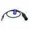 Eonvic 4 pines XLR macho a mini XLR 4 pines cable de alimentación hembra para Tvlogic 5.5' 5.6' monitor