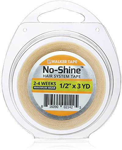 Walker Tape No Shine 1/2 x 3 yardas Sistema de reemplazo de cabello Adhesivo para peluca