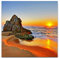 Paul Sinus Art Leinwandbilder | Bilder Leinwand 60x60cm Sonnenaufgang am Strand in Tathra - Australien