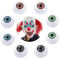 Healifty Halloween Eyes Scary Eyes 8 Hollow Plastic Eyeball Halloween Horror Props Craft Eyes