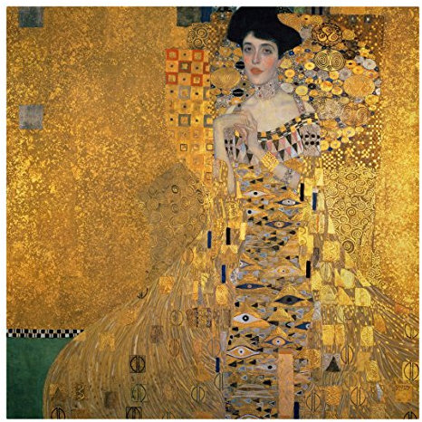 Top Künstlerbilder auf Leinwandbild I 30 x 30cm G. Klimt Bildnis der Adele Bloch