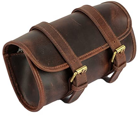 vintage crafts Fahrrad-Satteltasche aus echtem Leder für Lenker und Werkzeugtasche