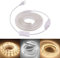 XUNATA LED Strip Streifen mit Schalter, AC 220V 2835 120leds/m IP65 Wasserdicht,Flexibel Warmweiß LED Lichtband Seil Lichter für Küche Stairway Home Party Deko (Warmweiß (120Led/m), 1M)
