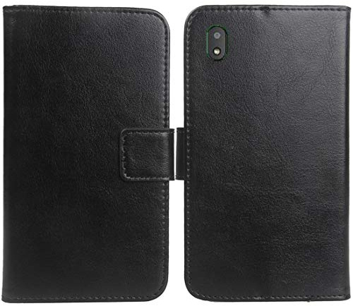 Gukas PU Leder Tasche Hülle Für Gigaset GS110 6.1 Handy Flip Lederhülle Handyhülle Brieftasche Schutz Case Cover Etui (Schwarz)