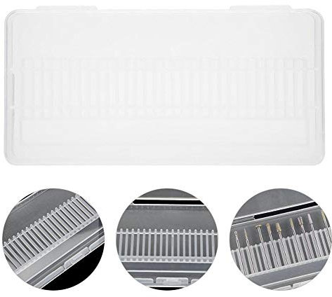 30 Holes Storage Box, Nail Art Drill Bits Storage Box Manicure Drill Bits Container Holder Display Case Organizer