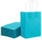 Loveinside 15X8X21 cm Papiertüten Kleine Kraft Blue Geschenktüten Bulk Mit Griffen Für Geburtstag Hochzeitsfeier Gefälligkeiten 25 Stück/Set