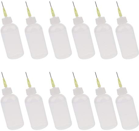 Amagogo 12 Stück Flasche Präzisionskleber Applikatorspitze Fläschchen