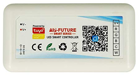LEDLUX CL3805 Mini Centralina Tuya Smart Controller Wi-Fi Led Dimmer RGBCW RGB+CCT 5 Canali Compatibile Con Alexa Google Home