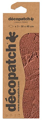 Décopatch C854C - Packung mit 3 Blatt Décopatch-Papier gleichen Musters, Nr. 854, praktisch und einfach zum Verwenden, ideal für Ihre Pappmachés und Bastelprojekte, 1 Pack