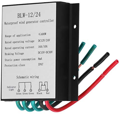 DC12-24V 400W Windgenerator Turbinenladeregler Wasserdichter Automatischer Batterieladeregler, Dynamo