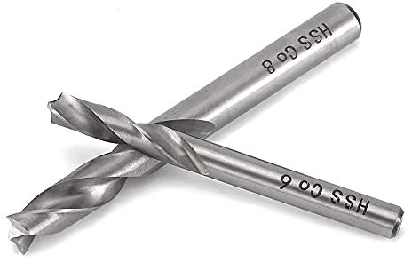 Mesee Lot de 2 Forets à Souder par Point, Foret à Dépointer HSS Co M6&M8, Ensemble Outil de Forage de Soudage en Acier à Grande Vitesse et Cobalt pour Travail de Carrosserie