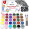 Glitzer Tattoo Set, 30 Farben Glitzer tattoos Kinder Glitzer Make Up mit 153 Schablonen, ungiftige Tattoos für Jungen Mädchen Erwachsenen Party,Bestes Geschenk für Kinder