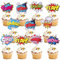 36 Stück Super Hero Boom Cupcake Topper Smash Crash Pow Cupcake Picks for Celebrating Hero Thema Baby Shower Kids Birthday Party Cake Decorations Supplies