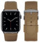 Eternel - Correa compatible Apple Watch Holi Topo 42/44/45mm/Ultra adaptadores gris espacial hecho a mano en Francia - Compatible con todos los Apple Watch
