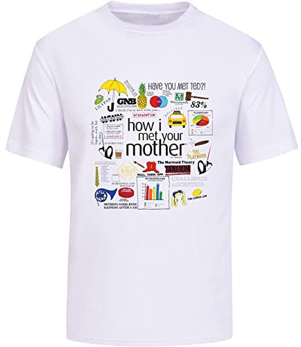 How I Met Your Mother T-Shirt Male Unisex T-Shirt White M