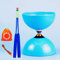 5-Achsen-5-Lager-Yo-Yo-Diabolo in Macaron-Farbe mit Hohlkern-Fiberglas-Diablo-Sticks-Kit + Saiten + Tragetasche | Breites Legierungslager mit vergoldeter Achse Spinning Diablo Set,Tide blue,3 Axle