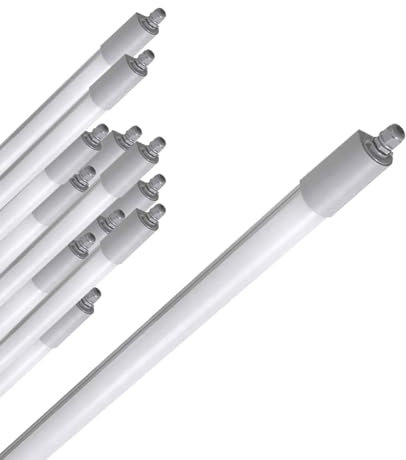 ELG Leuchten LED Feuchtraumleuchte 50 Watt 4000K reinweiß 6000lm IP65 wasserfest schlagfest 150cm Feuchtraumwannenleuchte durchgangsverdrahtet Leuchte Keller Werkstatt Halle Garage Lager