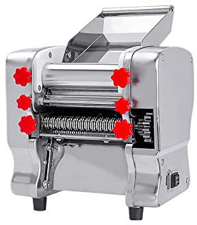 Macchina Pasta Fatta Casa Elettriche Tirar Ravioli Sfogliatrice Acciaio Inossidabile Automatico Piccolo Commerciale (Motore in Rame Puro,34CM)