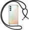 Pnakqil Collier Coque pour Samsung Galaxy A34 5G avec Cordon, Réglable Lanyard Housse Transparente Silicone Anti-Chute Etui pour Samsung A34 5G 6.6 Pouces, Ètuis à Bandoulière, Noir
