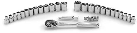 RYOBI 28-teiliges Ratschen- und Steckschlüssel-Set, 3/8 Zoll