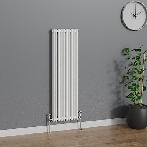 WarmeHaus Radiatore tradizionale bianco verticale doppia colonna ghisa radiatori alti centralizzati riscaldamento 1500x470mm