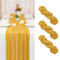 3 Stück Käsetuch Tischläufer Senfgelb, 90 x 300 cm Tischläufer Boho Style Rustikaler Seihtuch Gaze Stoff Tischdekoration für Vintage Hochzeit Geburtstage Babyparty Urlaub Party