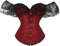 Springcmy Women Floral Lace Off Shoulder Corset Bustier Boned Fishbone Overbust Corset Bodyshaper Lingerie Party Top Wrapped Cincher (A-Dark Red, XL)