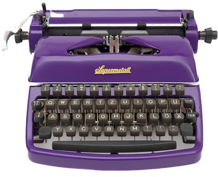 Schreibmaschine lila vintage