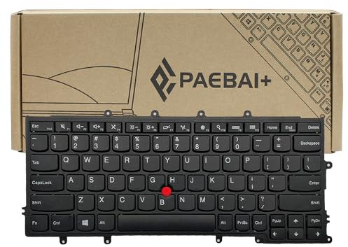 PAEBAI+ Replacement Laptop Keyboard Compatible with Lenovo ThinkPad X240 X230S X250 X260 No Backlight US Layout Black