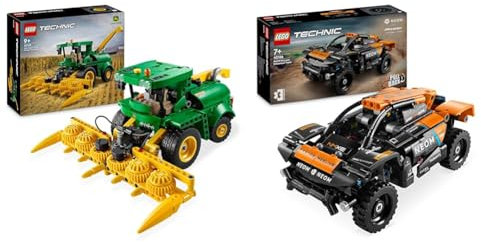 LEGO Technic John Deere 9700 Jouet de Tracteur pour Enfants, Véhicule Agricole, Modèle de Véhicule & Technic NEOM McLaren Extreme E Race Car, Jouet de Voiture à Rétrofriction pour Enfants