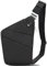 Muiyukka Diebstahlsichere Brusttasche für Herren Damen, Anti-Diebstahl Sling Bag Schultertasche, Mehrere Taschen Reisetasche Umhängetaschen Crossbody Bag für Freien Reisen, Schwarz