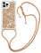 Luoiwei Case für iPod Touch 7/6/5, Hülle mit Band Glitter Liquid Moving Quicksand, Mobile Phone Chain, Silikon Transparent, Cute Phone Case für Frauen/Girls, Gold