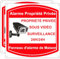 E-HORDE Panneau Video Surveillance Aluminium Réfléchissante 30x30cm, Propriété Privée sous Vidéo Surveillance 24H Panneau d'alarme de Maison, Résistant aux Intempéries,Résistant aux UV (2)