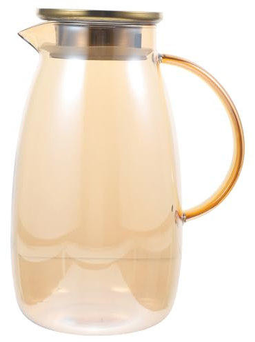 FUNOMOCYA Jarra De Jugo De Vidrio Con Tapa Jarra De Agua De Vidrio Hogar Fácil De Limpiar Para Servir Zumos y Agua Fría La Mesa Del Desayuno