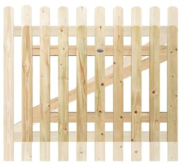 Premier Garden Supplies Made-To-Measure Wooden Picket Pale Pedestrian Garden Gate Heights between 3ft (91cm) to 4ft (120cm) by Widths between 4.5ft (121cm) to 4.5ft (135cm)
