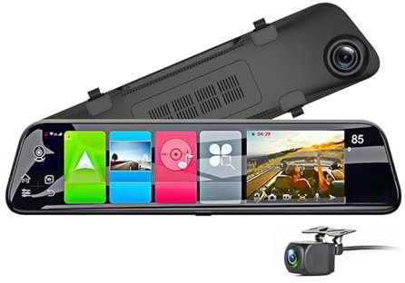 12 Car Rearview Mirror Dash Cam 4G Android 8.1 GPS Navigation Bluetooth WiFi Video Camera Recorder Remote Monitor DVR(1 pcs)