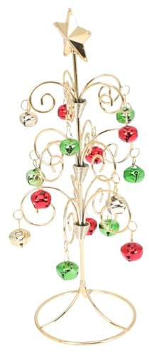 PRETYZOOM Albero Di Natale Da 28 Cm in Metallo Da Tavolo Con Campana in Ferro Decorazione Natalizia Per La Casa