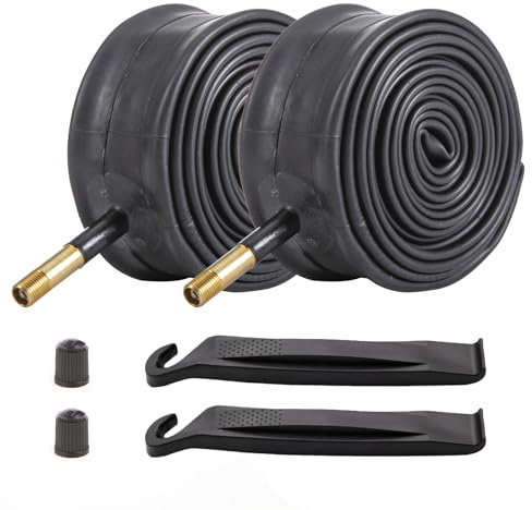 2 Stück robuste Fahrradschläuche 700 x 38 C 700 x 40 C 700 x 43 C 700 x 45 C 38 C 40 C 42 C 43 C 45 C Schrader-Ventil 35 mm/48 mm Fahrradschläuche Premium-Qualität Butyl-Schläuche (Schrader-Ventil 48