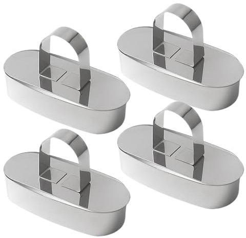 Baking Rings, 4X Stainless Food Making Mold, Cake Ring Molds Food Rings, Dessert Mousse Cooking Rings Pastry Mold with Pusher, Baking Tools for Kitchen Chefs and Home Bakers