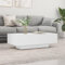 LumFurni Table Basse Table de Salon Moderne Blanc 100x49,5x31 cm Bois d'ingénierie