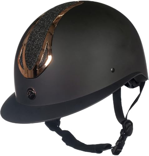 HKM Women's Illusion Riding helmet Black/Rose-Gold 52-54 cm