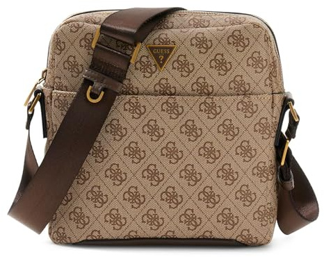GUESS Torino Top Zip Crossbody Flat Beige/Brown